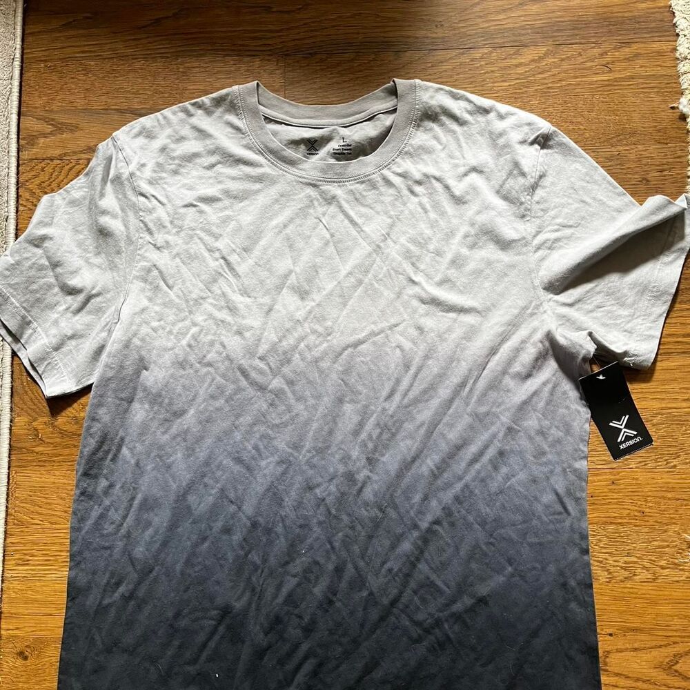 Xersion Men's Grey Ombre New with tags T-shirt sz L
